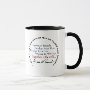 Mug Hommage de libertés de FDR quatre