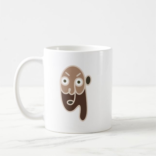 Mug Homme au café Abstrait (Gauche)