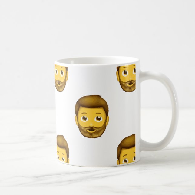 Mug homme barbu émoji (Droite)