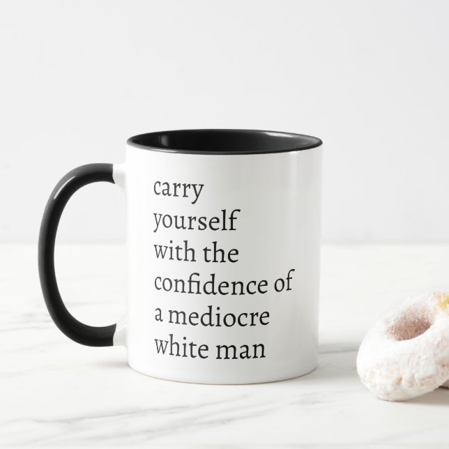Mug Homme blanc médiocre (Avec donut)