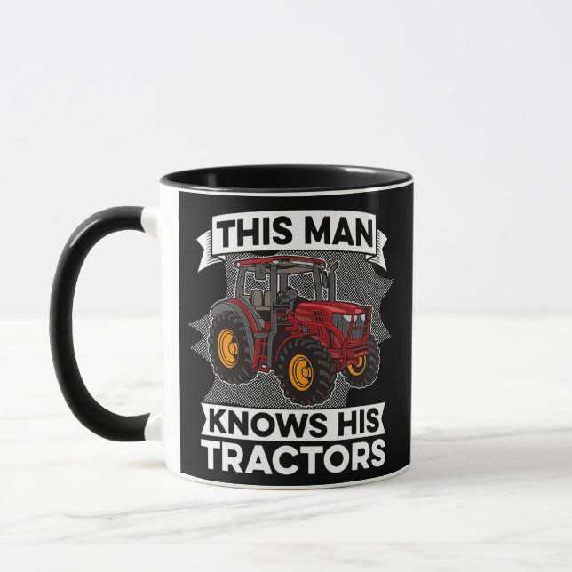 Mug Homme Cet Homme Connaît Ses Tracteurs Agricole (Gauche)