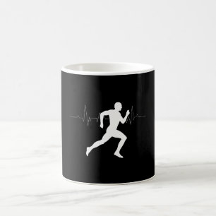 Mug Homme Coureurs Silhouette HeartBeat Line