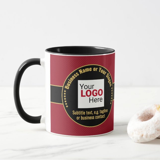 Mug Homme d'affaires, Entrepreneur, Patron : Smart Red (Avec donut)