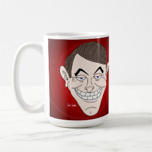 Mug homme d'affaires louche avec des oreilles d'argent