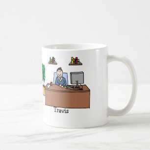 Mug Homme dans le bureau - personnaliser