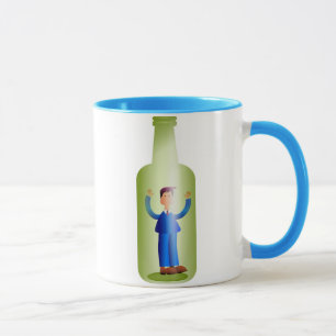 Mug Homme dans une bouteille
