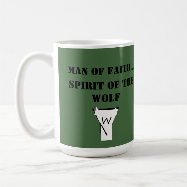 Mug Homme de foi... Esprit du loup CHEMISE (Gauche)