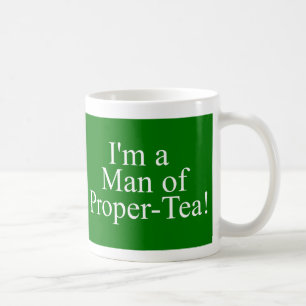 Mug homme de thé approprié vert-foncé