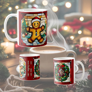 Mug Homme en pain d'épices de Noël Faux vitrail