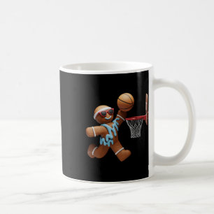 Mug Homme en pain d'épices jouant au basket-ball Noël