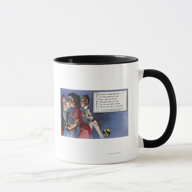 Mug Homme et femme couple à la lumière des bougies (Droite)