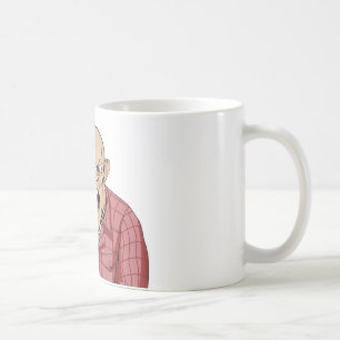 Mug Homme fâché avec le chef rasé criant et se