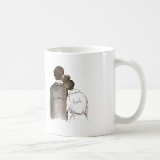 Mug Homme foncé de Br de Br de Merci de jeune mariée