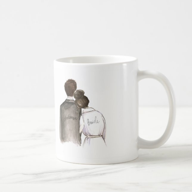 Mug Homme foncé de Br de Br de Merci de jeune mariée (Droite)