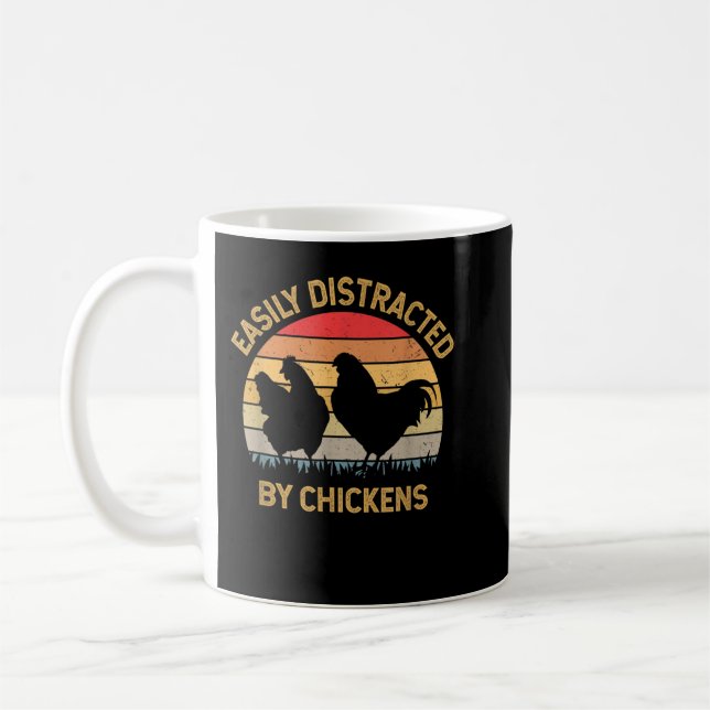 Mug Homme fou de poulet (Gauche)