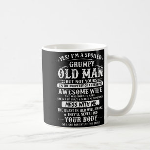 Mug Homme Gâté Vieille Femme Grincheuse Née