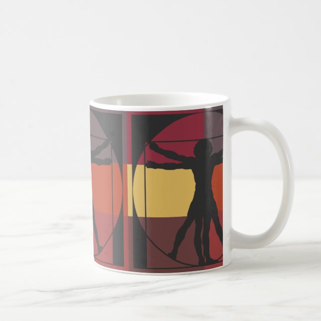 Mug Homme géométrique de Vitruvian (Droite)