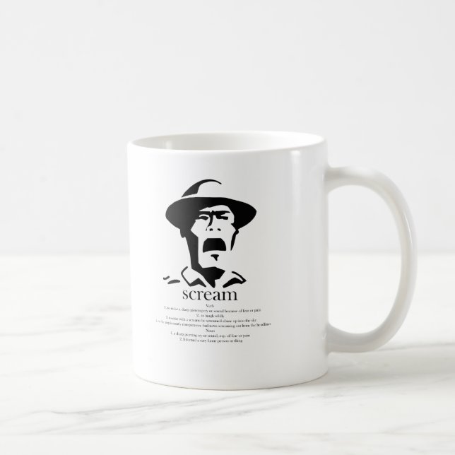 Mug homme hurlant avec définition (Droite)
