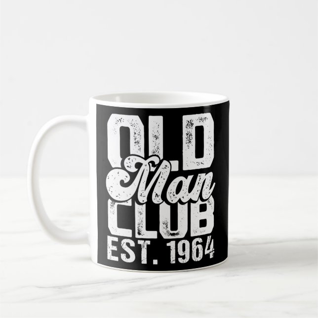 Mug Homme Old Man Club Est 1964 Drôle citoyen senior (Gauche)