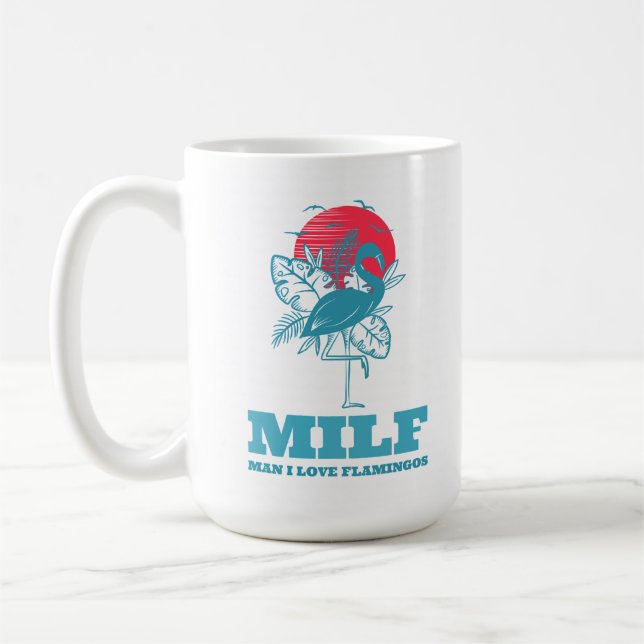Mug Homme que j'aime Flamants roses (Gauche)