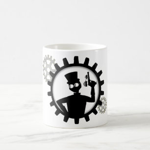 Mug Homme Steampunk Tenant Un Arme À Feu Dans L'Équipe