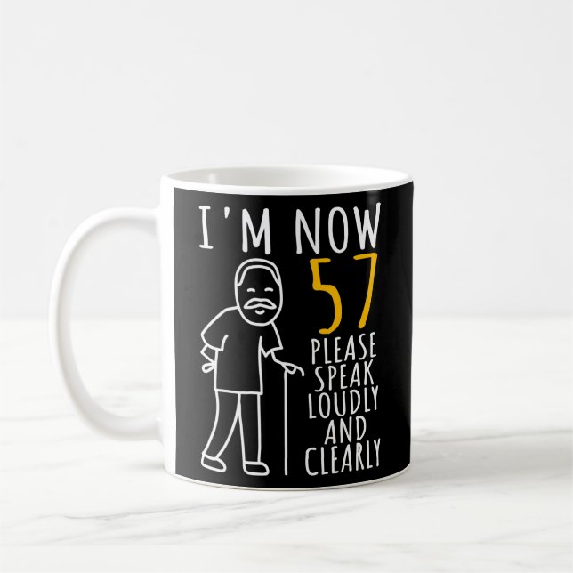 Mug Hommes 57e anniversaire Pour lui Je suis maintenan (Gauche)