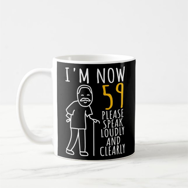 Mug Hommes 59e anniversaire Pour lui, j'ai maintenant  (Gauche)