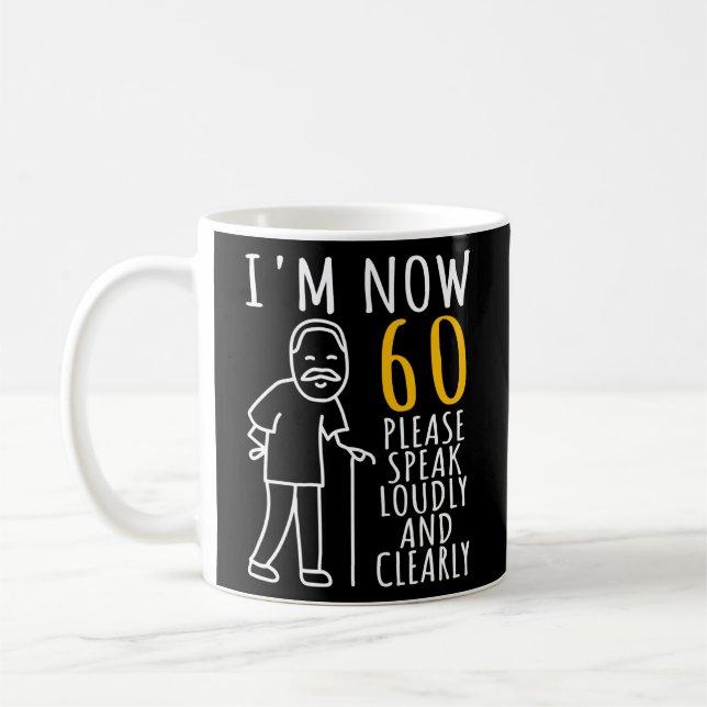 Mug Hommes 60e anniversaire Pour lui, j'ai maintenant  (Gauche)