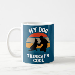 Mug Hommes berger allemand Mon chien pense que je suis