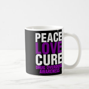 Mug Hommes Conscience de la surdose de drogue Paix Amo