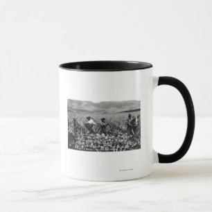 Mug Hommes de couleur sélectionnant l'ananas à la