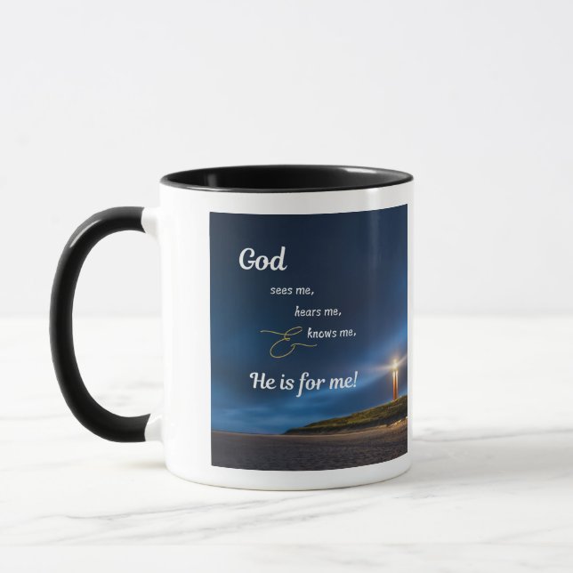 Mug Hommes - Dieu Voit-Hears-Knows Me (Gauche)