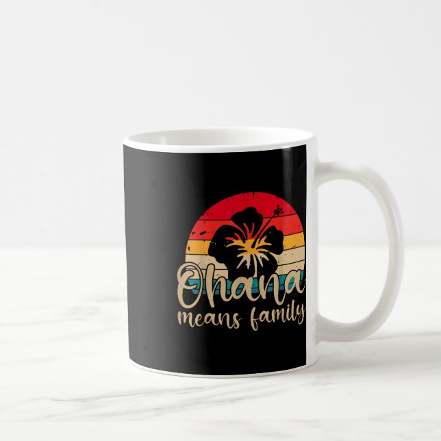 Mug Hommes Femmes Hawaiienne Ohana Signifie Famille Pl (Droite)