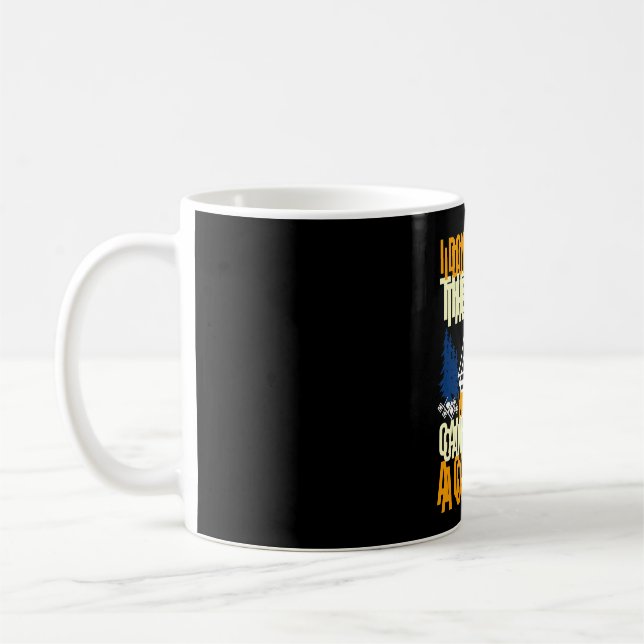 Mug Hommes feu de camp de camping vie forestière campe (Gauche)