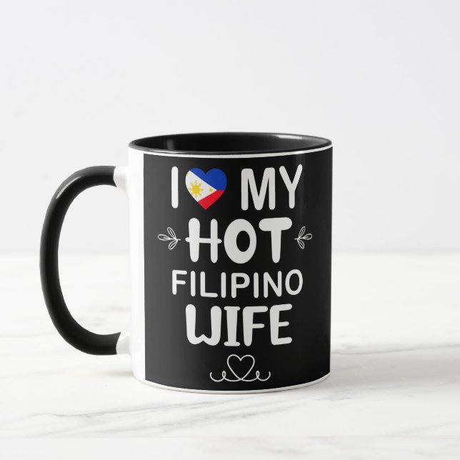 Mug Hommes J'Aime Ma Femme Philippine Chaude Philippin (Gauche)