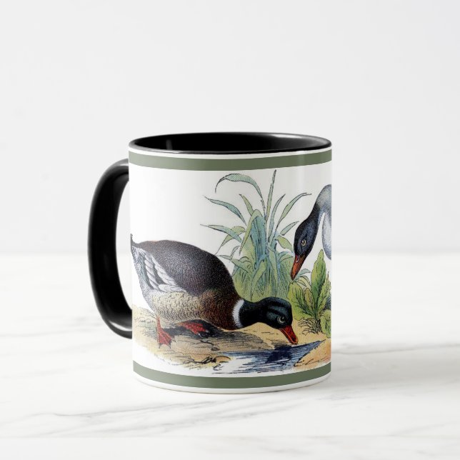 Mug Hommes Malard Canard Oiseaux Chasse Nature Animaux (Devant gauche)