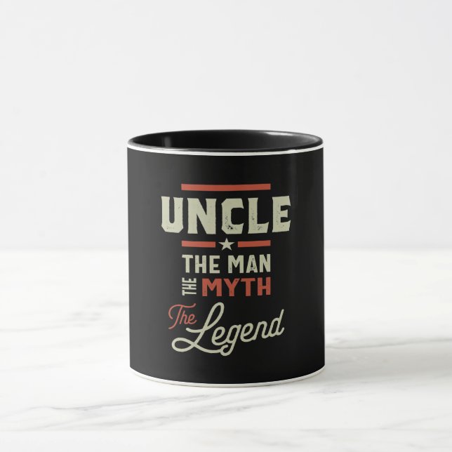 Mug Hommes Oncle L'Homme Le Mythe La Légende Cadeau (Centre)
