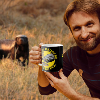 Mug Honey Badgers ne crains pas mal Jaune effrayant An