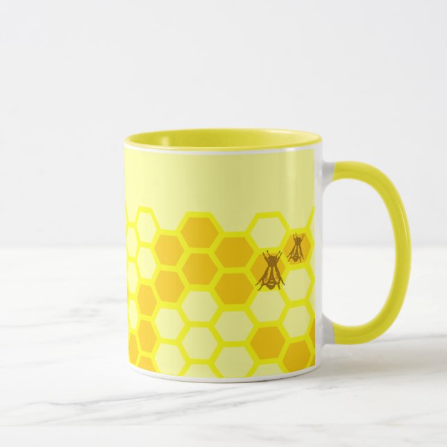Mug Honey Bee Honeypeb Coupe de café personnalisée (Droite)