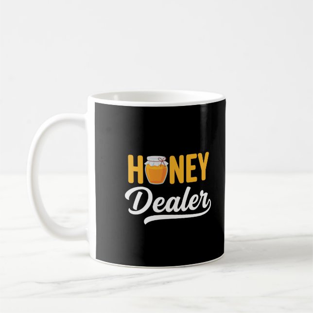 Mug Honey Dealer Beekeeper Honeycomb Beekeeping Queen  (Gauche)