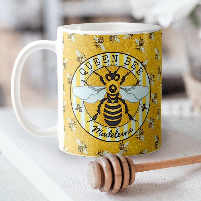 Mug Honeybee Bumblebee Queen Bee Jolie | Personnalisé (Créateur téléchargé)