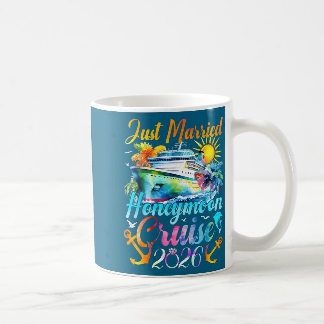Mug Honeymoon Cruise For Matching Couples 2026 Just Ma (Droite)