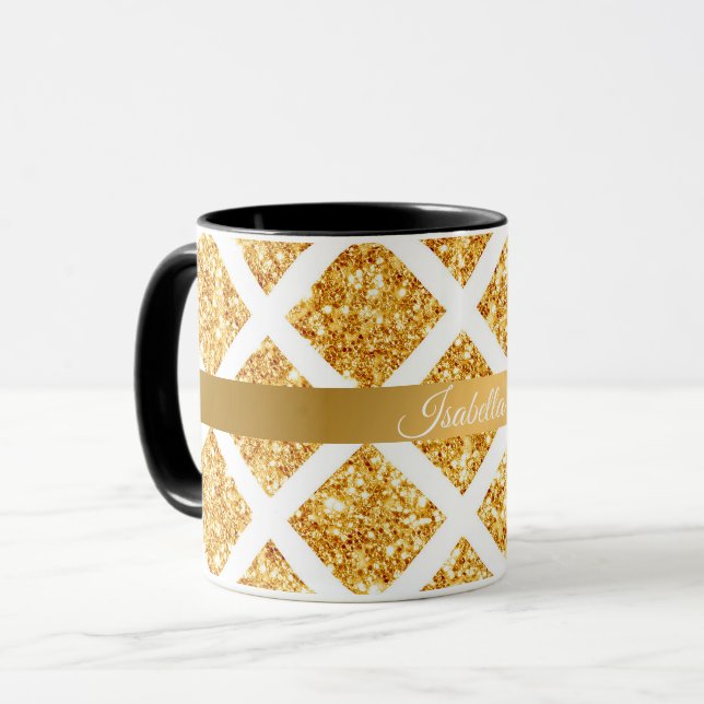 Mug Honeypeb Gold Parties scintillant Boho Collection  (Devant gauche)
