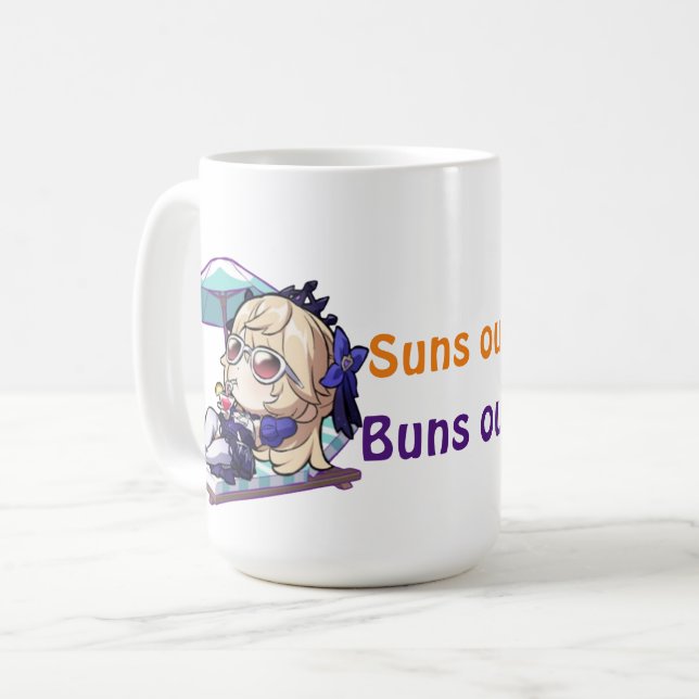 Mug Honkai Star Rail. Soleil dehors, tartes dehors  (Devant gauche)