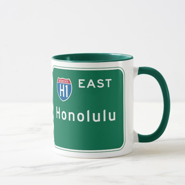 Mug Honolulu, panneau routier de HI (Droite)