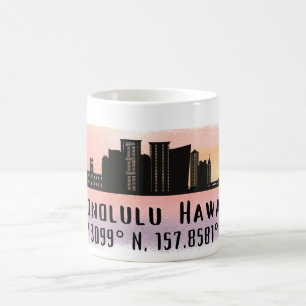 Mug Honolulu Skyline Latitude et Longitude