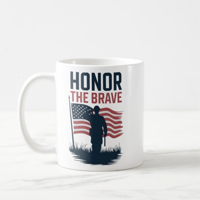 Mug Honor The Brave Veterans Gift T-shirt (Gauche)