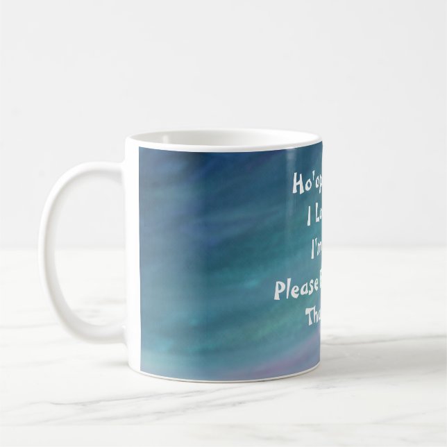 Mug Ho'oponopono tasse-bleu (Gauche)