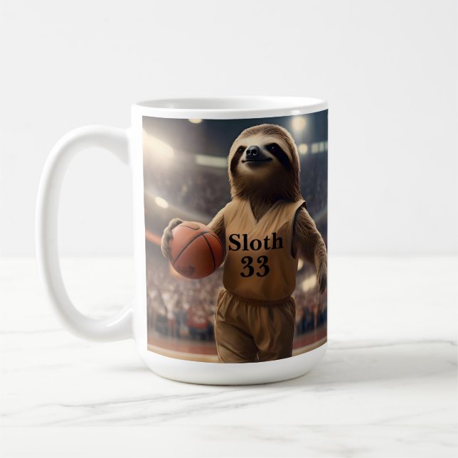 Mug Hoops and Hangs : Le Slam Dunking Sloth, (Gauche)