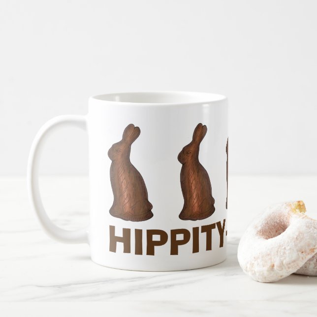 Mug Hop Hop Hop Chocolate Lapin de Pâques Lapin (Avec donut)